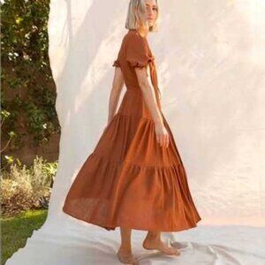 Christy Dawn Rust Maxi Dress